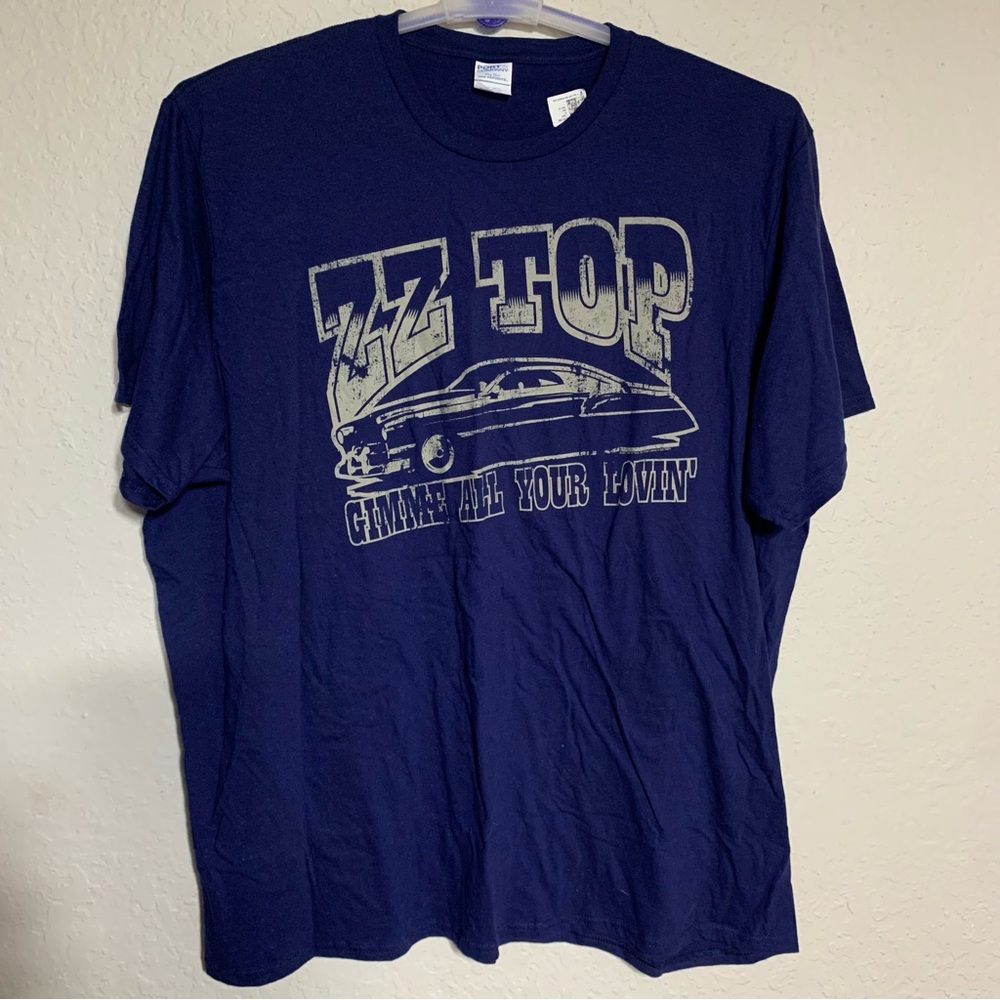 ZZ TOP Tshirt 4X Gimme all your lovin Cadzilla Band Rock print is crooked/ AS-IS